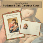 Vintage religiöse Jungfrau Mary Jesus Scripture Feiertagskarte<br><div class="desc">Mit einem wunderschönen traditionellen religiösen Bild der Jungfrau Maria und Jesus von Giovanni Battista Salvi da Sassoferrato. Unten sehen Sie eine Schrift Verse. Alle Texte und Schriftart können geändert werden.</div>