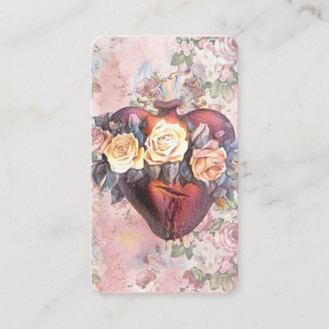 Vintage religiöse Jungfrau Mary Katholische Gebete Platzkarte (Vorderseite)