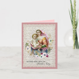 Vintage religiöse Jungfrau Mary Mütter Day Feiertagskarte