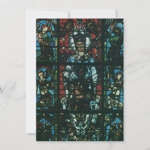 Vintage Religiöse Kirchenfenster aus festem Glas Einladung