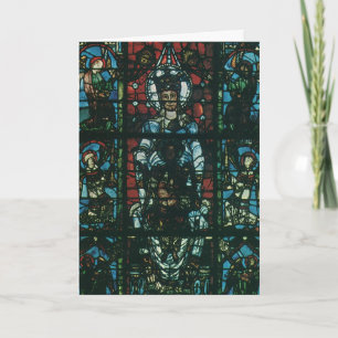 Vintage Religiöse Kirchenfenster aus festem Glas Karte