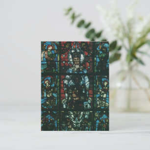 Vintage Religiöse Kirchenfenster aus festem Glas Postkarte
