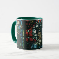 Vintage Religiöse Kirchenfenster aus festem Glas