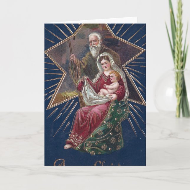 Vintage Religiöse Mary und Baby Jesus Weihnachten (Vorderseite)