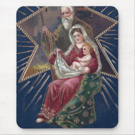 Vintage Religiöse Mary und Baby Jesus Weihnachten Mousepad