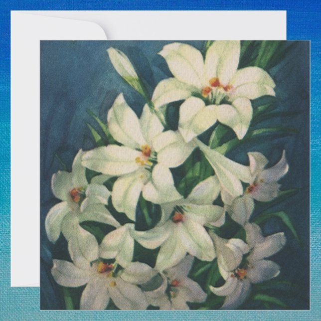 Vintage religiöse Osterfeiern, Lily-Blume Feiertagskarte (Von Creator hochgeladen)