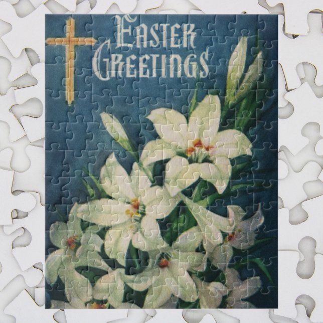 Vintage religiöse Osterfeiern, Lily-Blume Puzzle (Von Creator hochgeladen)