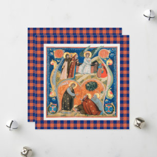 Vintage religiöse Osterkunst in Büffelkaros Hol Feiertagskarte