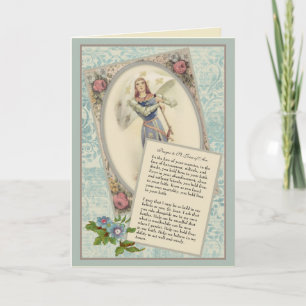 Vintage religiöse St. Joan of Arc Prayer Card Karte