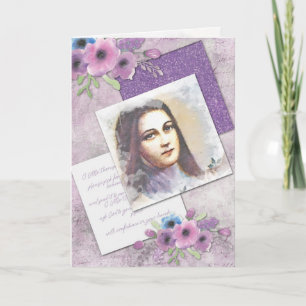 Vintage Religiöse St. Therese Katholische Novena  Karte