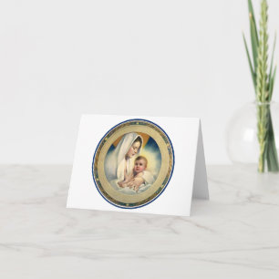 Vintage religiöse Weihnachten, Madonna und Kind Feiertagskarte