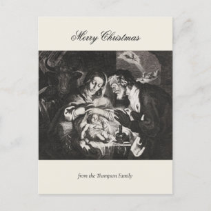Vintage religiöse Weihnachtsgeburt Christi christl Feiertagspostkarte
