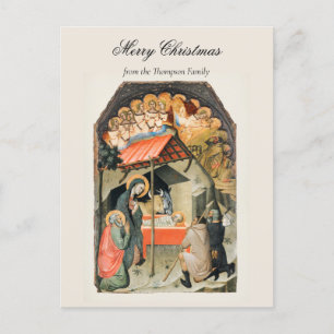 Vintage religiöse Weihnachtskrippe Christlich Feiertagspostkarte