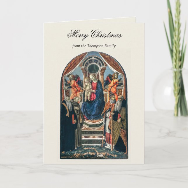 Vintage religiöse Weihnachtskrippe Christlich Karte (Vorderseite)