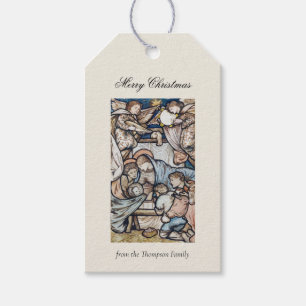Vintage religiöse Weihnachtskrippe Christliche Fre Geschenkanhänger