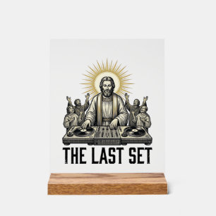 Vintage religiöser DJ The Last Set-Shirt-Design_1 Acrylschild