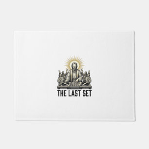 Vintage religiöser DJ The Last Set-Shirt-Design_1 Fußmatte