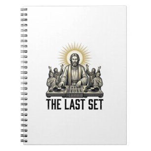 Vintage religiöser DJ The Last Set-Shirt-Design_1 Notizblock