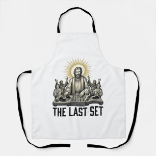 Vintage religiöser DJ The Last Set-Shirt-Design_1 Schürze