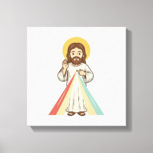 Vintage religiöser Segen Vektor-Shirt-Design_1 Leinwanddruck