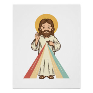 Vintage religiöser Segen Vektor-Shirt-Design_1 Poster