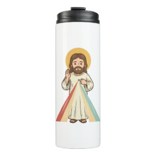 Vintage religiöser Segen Vektor-Shirt-Design_1 Thermosbecher