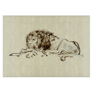Vintage Rembrandt-Tintezeichnung / Zeichnung eines Schneidebrett