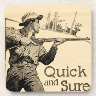 Vintage-Remington-Quick-Sure-Gewehr-Trinkuntersetz Getränkeuntersetzer