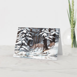 Vintage Ren-Weihnachtsgruß-Einladungen Einladung