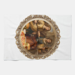 Vintage-Renaissance-Gemälde-Parodie von Männern, d Geschirrtuch