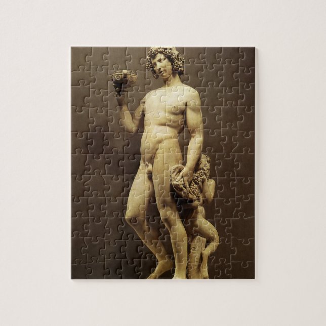 Vintage Renaissance-Statue Bacchus von Michelangel Puzzle (Vertikal)