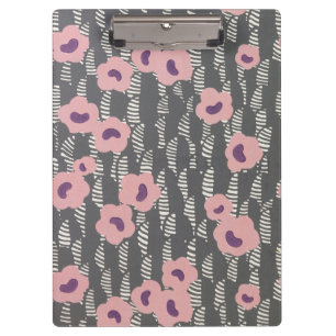 Vintage René Crevel Französisch Art Deco Rosa Blum Klemmbrett