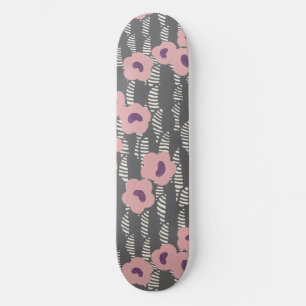 Vintage René Crevel Französisch Art Deco Rosa Blum Skateboard