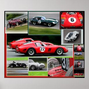 Vintage-Rennfahrer Poster