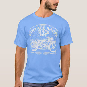 Vintage-Rennfahrer seit 1975 Retro-Motorrad Motorr T-Shirt