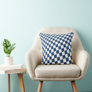 Vintage-Rennflagge-Perspektive Tiefes Marineblau Kissen