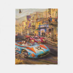 Vintage-Rennwagen-Autorennen Fleecedecke