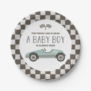 Vintage-Rennwagen-Baby-Party Pappteller