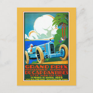 Vintage Rennwagen der französischen Riviera Grand  Postkarte
