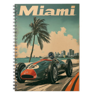 Vintage-Rennwagen in Miami Notizblock