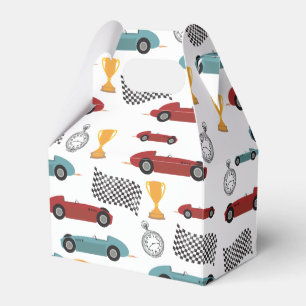 Vintage Rennwagen mit blauer und roter Schnelle Re Geschenkschachtel