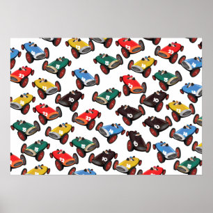 Vintage Rennwagen Poster