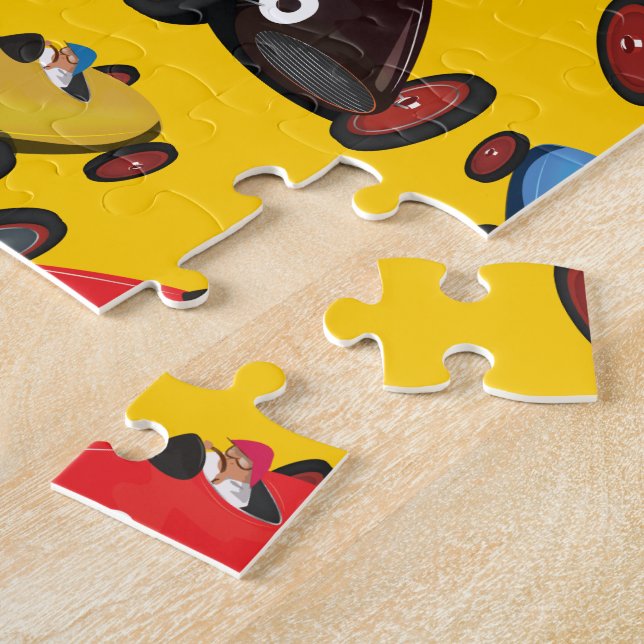 Vintage Rennwagen Puzzle (Seite)