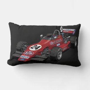 Vintage-Rennwagen & Turbo-Schnecke Rückenstützkiss Lendenkissen