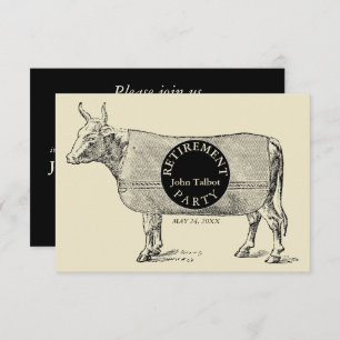 VINTAGE Rente an Rindern Party Einladung 1