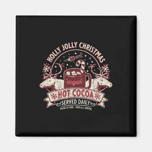 Vintage Rentier Retro Vegane Weihnachten Vegane Ge Magnet