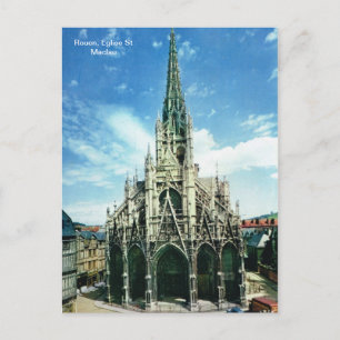 Vintage-Replik, Rouen, Eglise St Maclau Postkarte