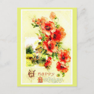 Vintage-Reproduktion: Ein Blumenstrauß der Wünsche Postkarte