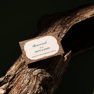 Vintage Reserved Seating Card Visitenkarte