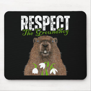 Vintage Respektiere den Waldmurmeltier Lustiger Ta Mousepad